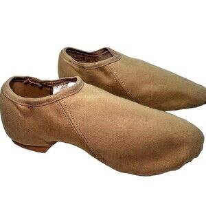 Revolution Stretch Canvas Jazz Shoes‎ Split Sole Dance Shoes Tan Boy & Girl